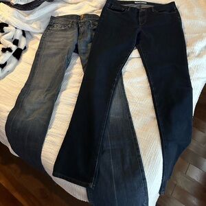 Lot bundle 2 pairs bootcut jeans 7 for all Mankind sz 32, Joe’s Jeans size 31